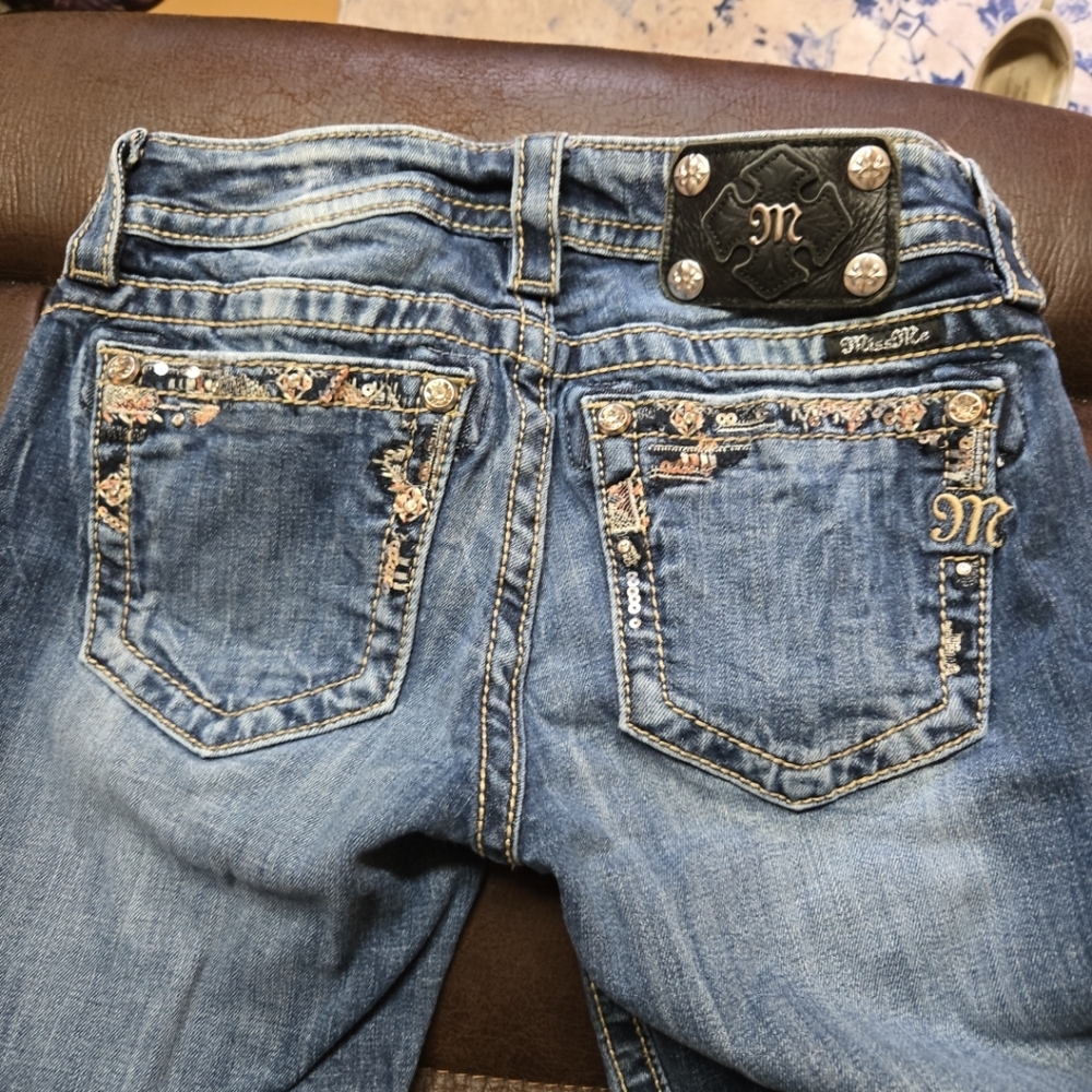 Women's MISS ME Skinny Jeans Sz 25 Embellished Pockets